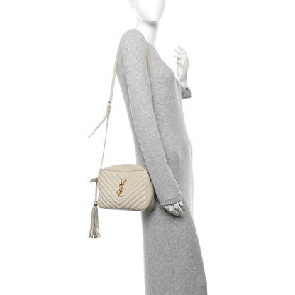 Saint Laurent Calfskin Matelasse Monogram Lou Camera Bag Crema Soft 2 of 19