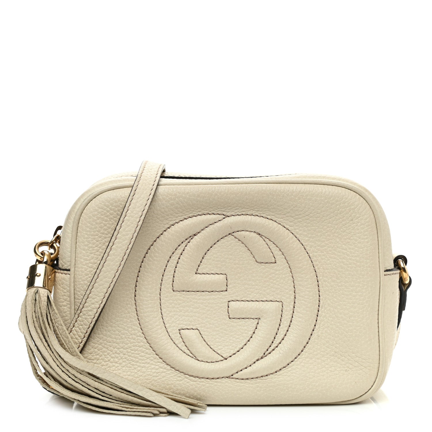 Gucci Pebbled Calfskin Small Soho Disco Bag Off White 1 of 9