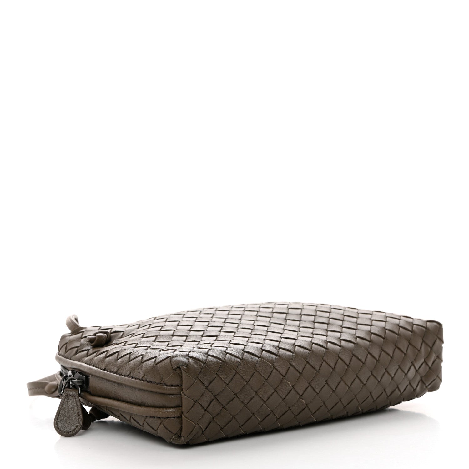 Bottega Veneta Nappa Intrecciato Nodini Crossbody Messenger Taupe Grey 4 of 11