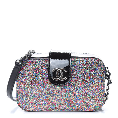 Chanel Glitter Patent Camera Case Multicolor Black 1 of 10
