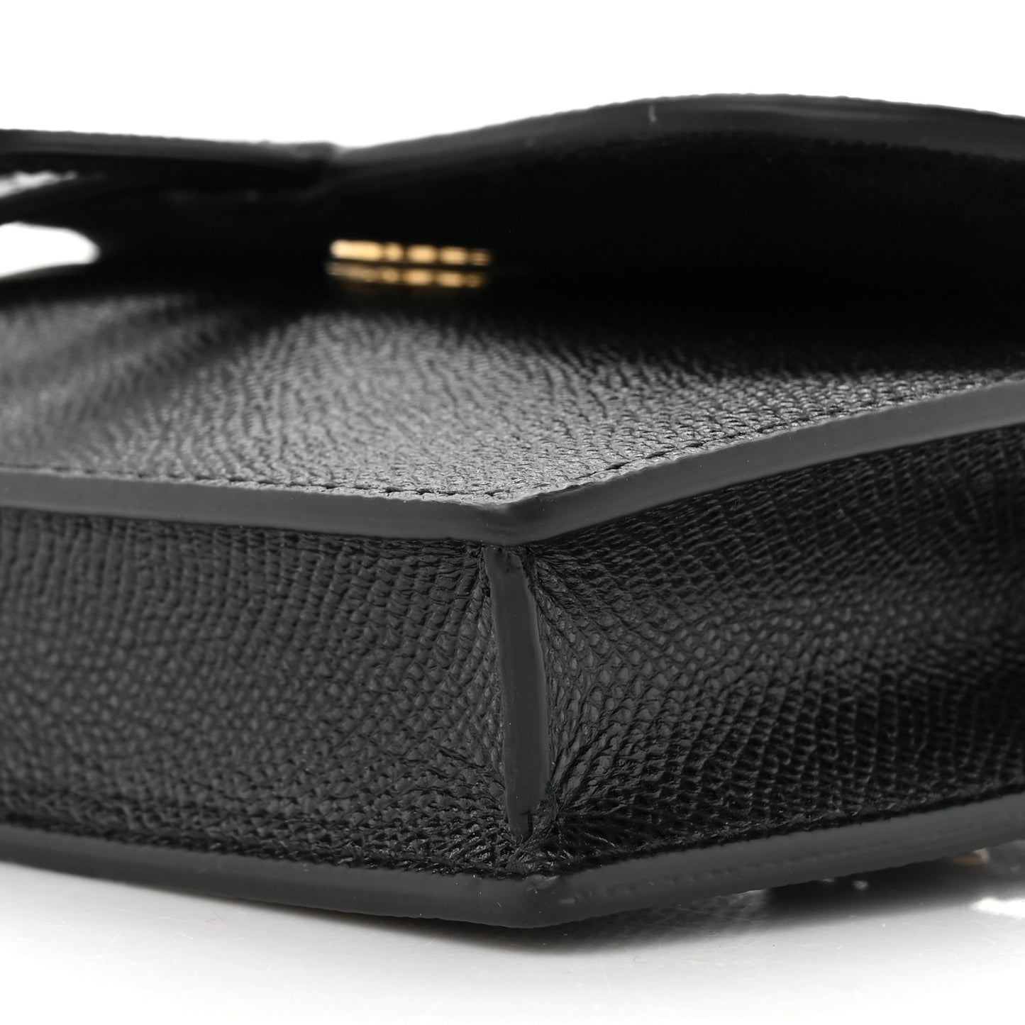 Grained Calfskin Saddle Belt Bag Black