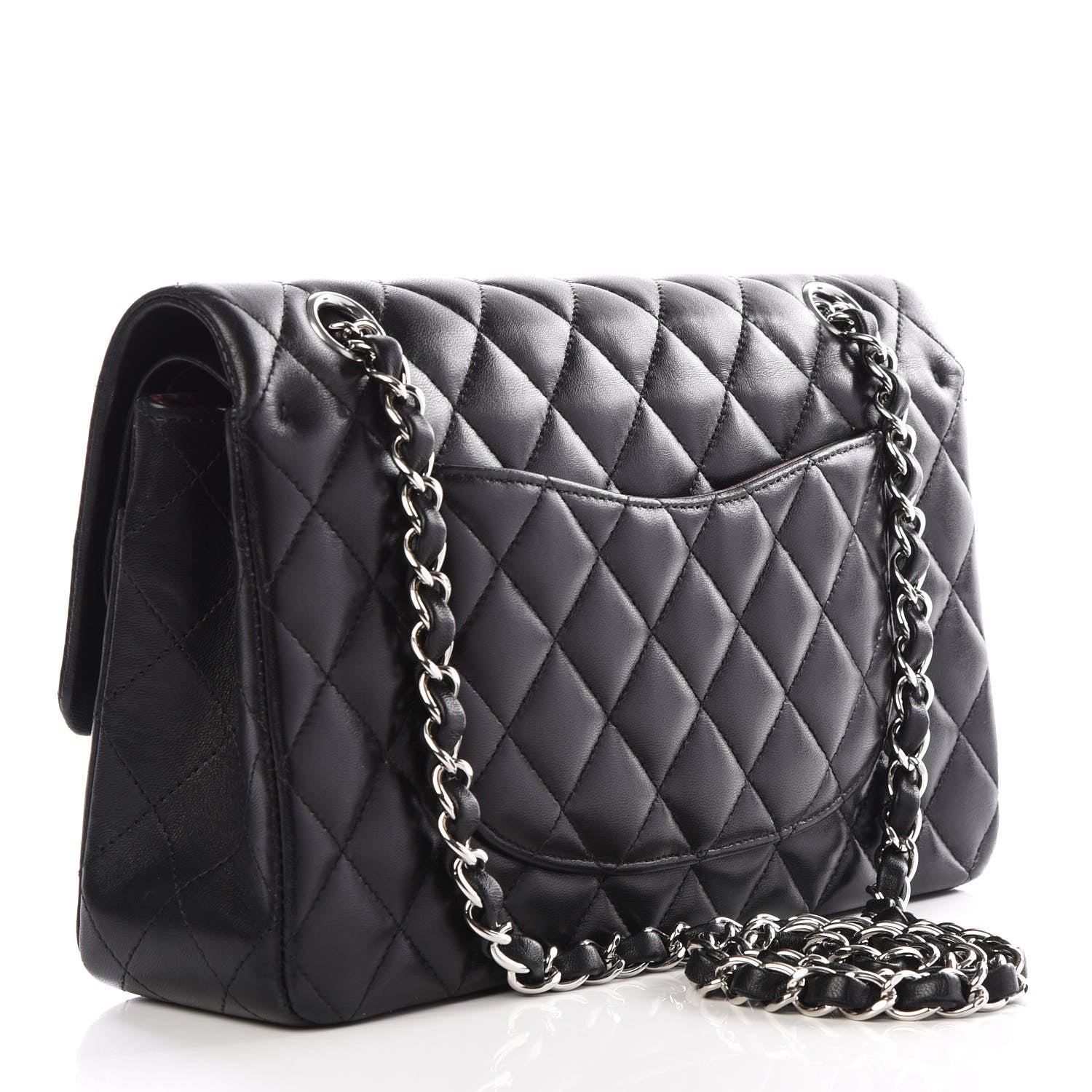Chanel Lambskin Quilted Medium Double Flap Black 2 of 10