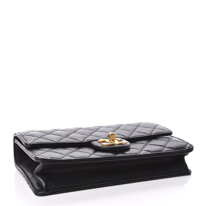 Chanel Lambskin Quilted Small Chic Pearls Flap Black 4 of 12