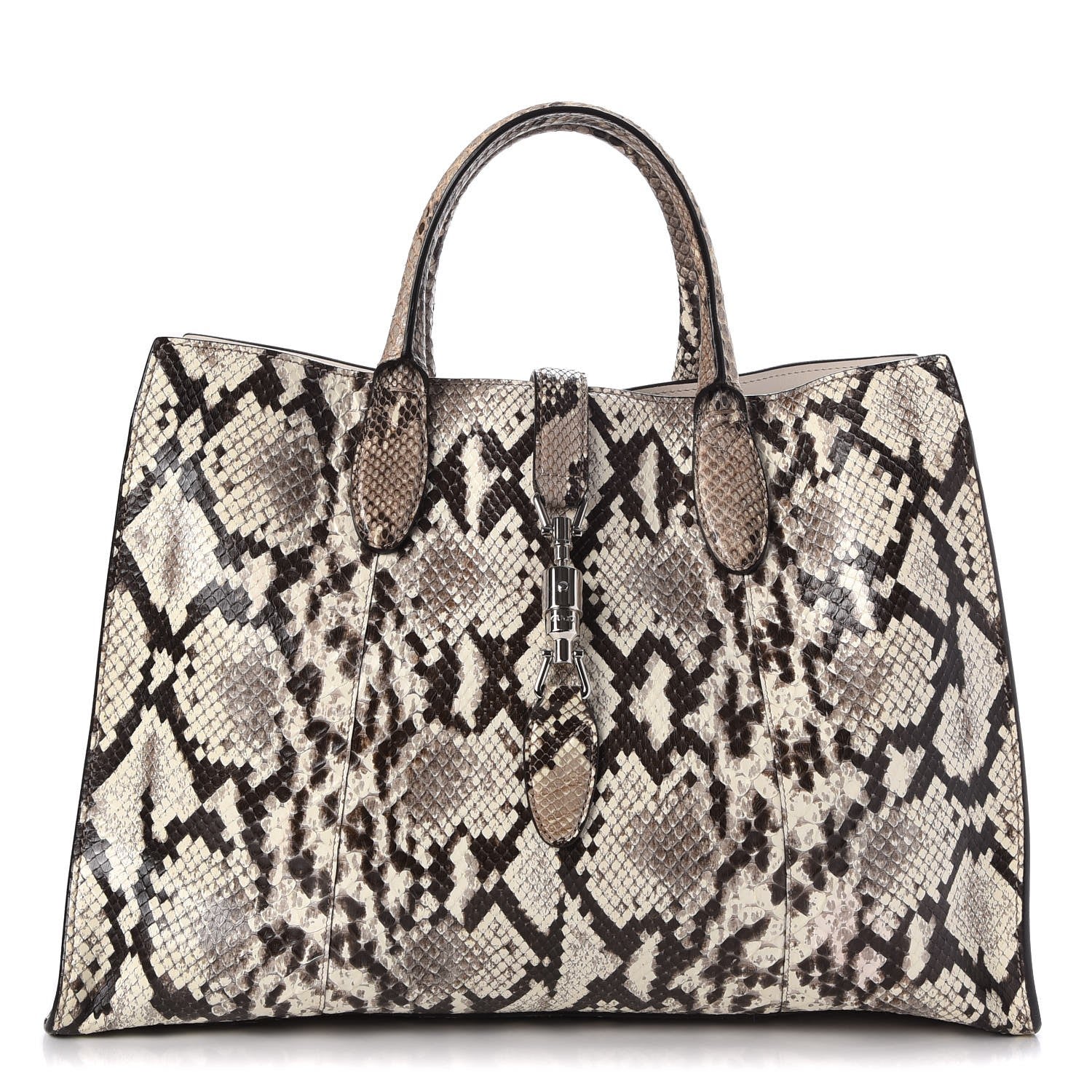 Gucci Python Medium Jackie Top Handle Bag Roccia 1 of 7