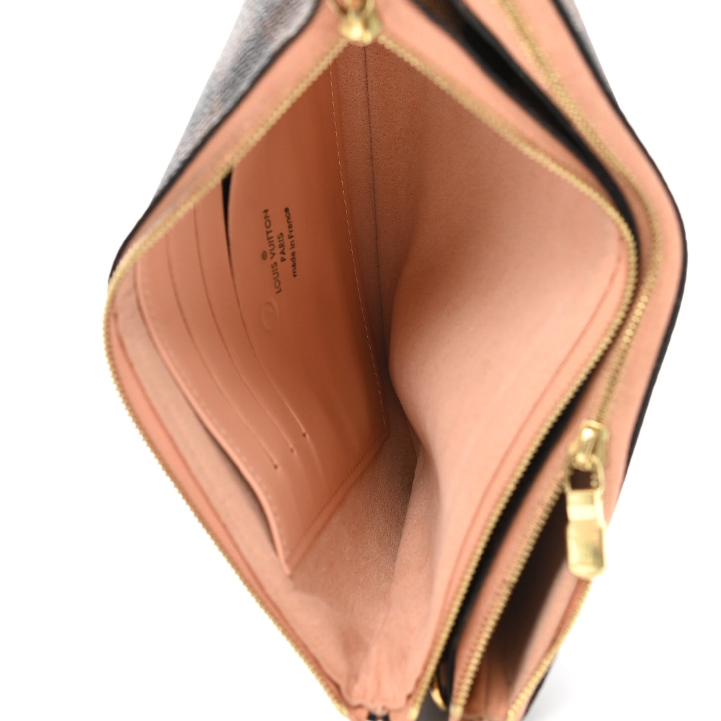 Damier Ebene Double Zip Pochette