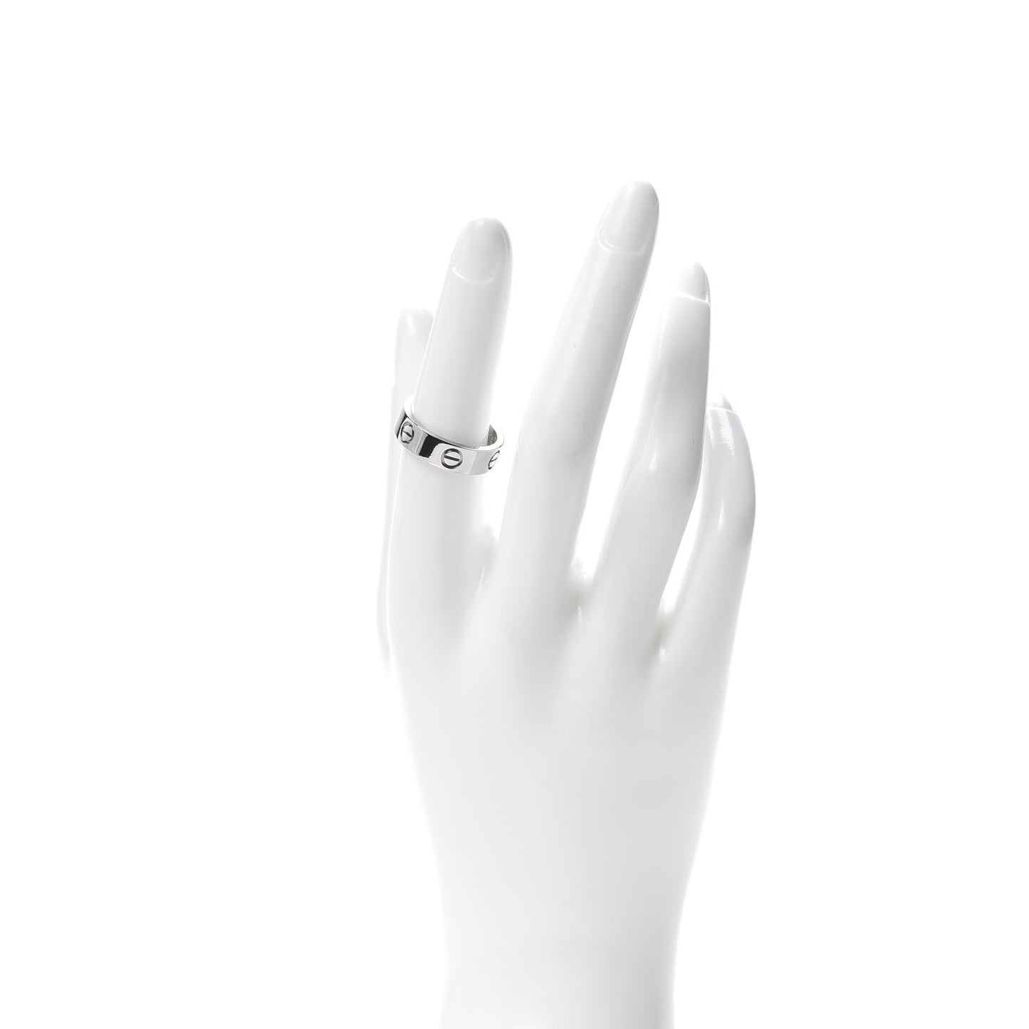 18K White Gold 5.5mm LOVE Ring 54 6.75