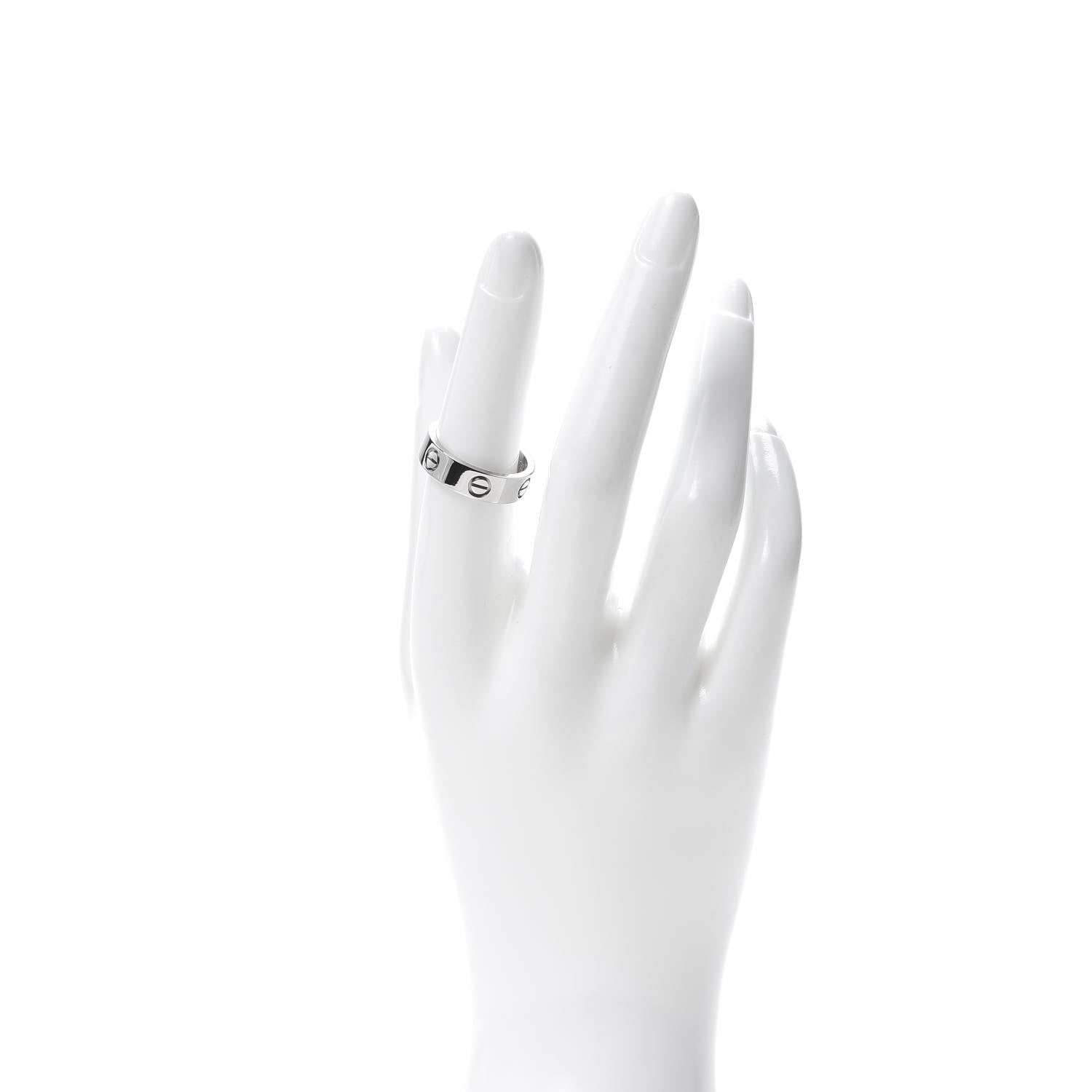 Cartier 18K White Gold 5.5mm LOVE Ring 54 6.75 2 of 5