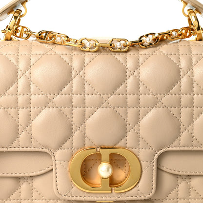 Christian Dior Lambskin Cannage Small Jolie Top Handle Bag Powder Beige Latte 8 of 10