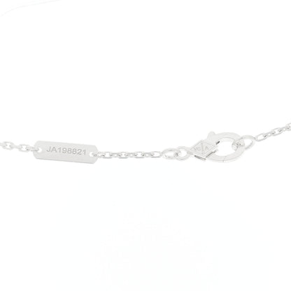 Van Cleef & Arpels 18k White Gold Chalcedony Vintage Alhambra Pendant Necklace 5 of 6