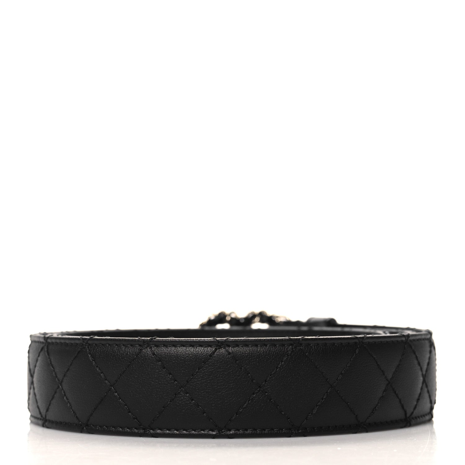 Chanel Lambskin Quilted CC Chain Belt 95 38 Black 2 of 8
