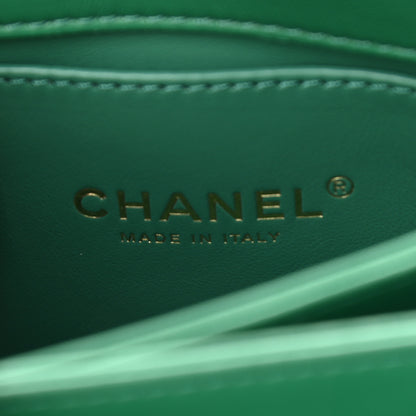 Chanel Lambskin Quilted Mini Color Match Flap Green 6 of 11