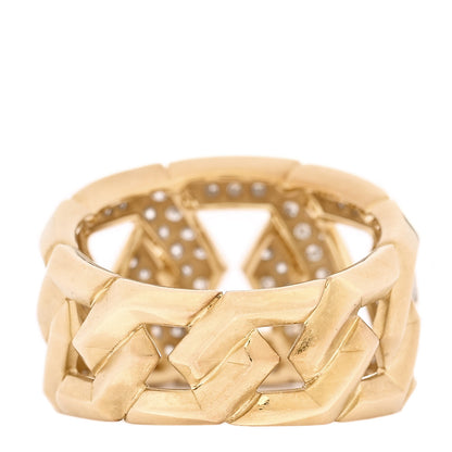 David Yurman 18K Yellow Gold Diamond 16mm Carlyle Ring 57 8 3 of 5
