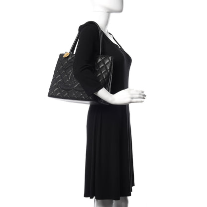Chanel Caviar Quilted Medallion Tote Black 2 of 10