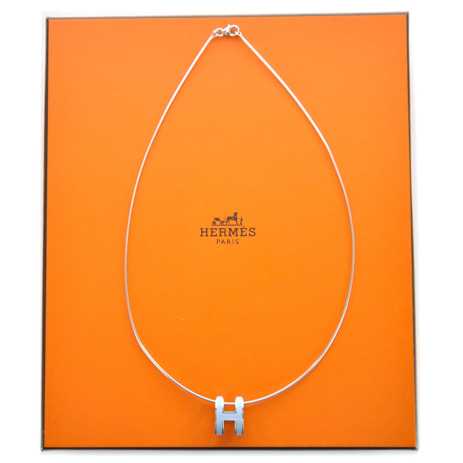 Hermes Pop H Necklace Bleu 1 of 4