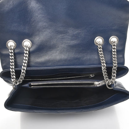 Saint Laurent Calfskin Y Quilted Monogram Medium Loulou Chain Satchel Medium Blue 6 of 8