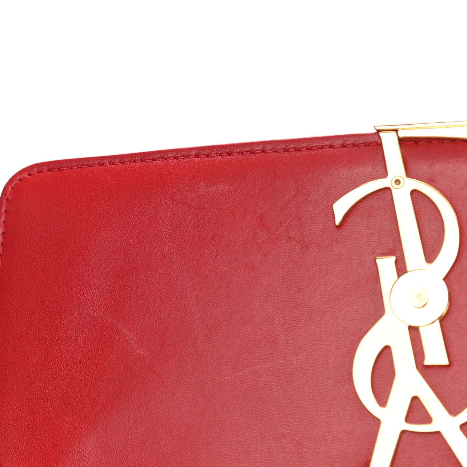 Saint Laurent Lambskin Matelasse Monogram Large Vicky Chain Bag Rouge Eros 11 of 18