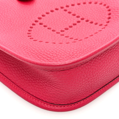 Hermes Taurillon Clemence Flipperball Sangle Evelyne TPM Framboise 9 of 10