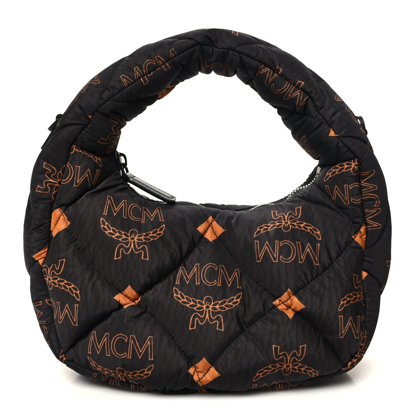 Maxi Visetos Nylon Quilted Mini Aren Hobo Black