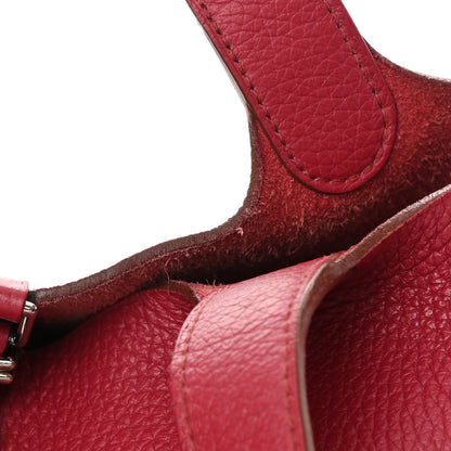 Hermes Taurillon Clemence Picotin Lock 18 PM Rubis 16 of 16