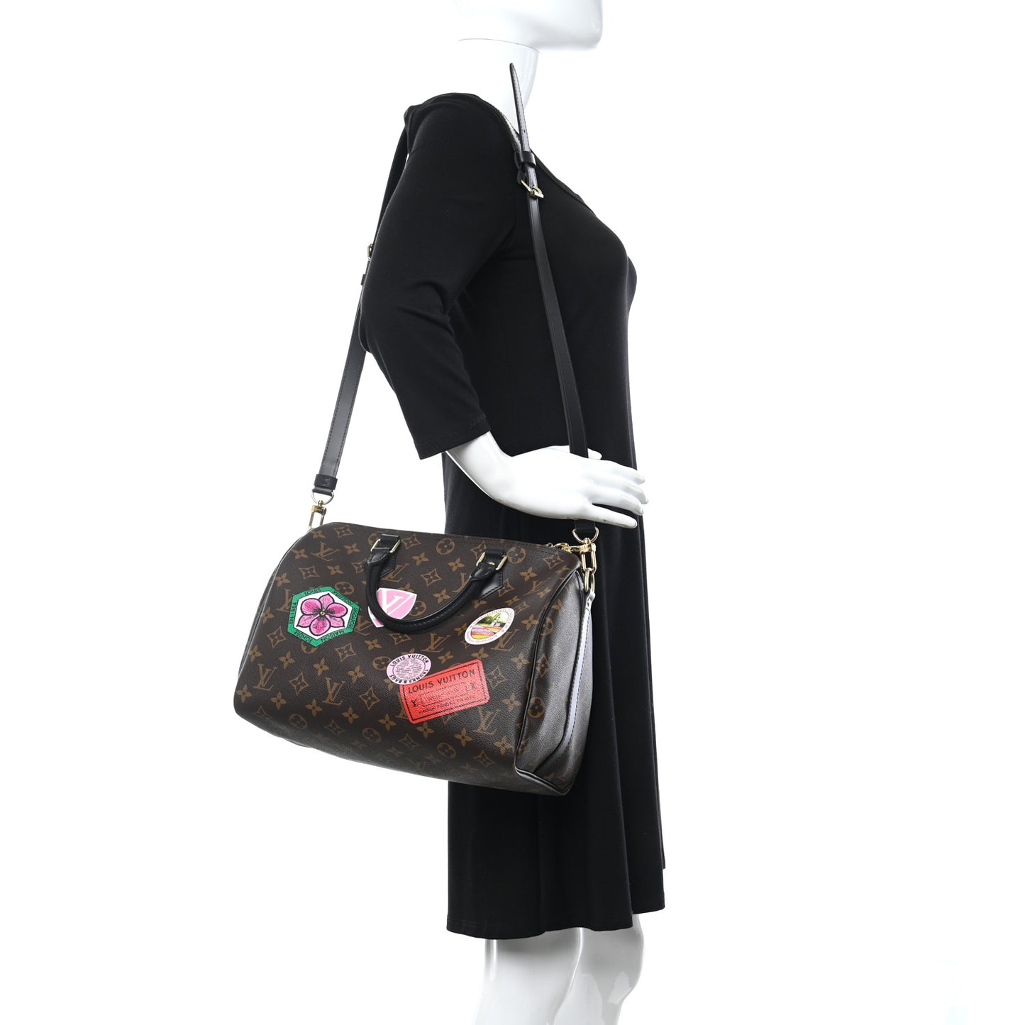 Monogram My World Tour Speedy Bandouliere 30 Black