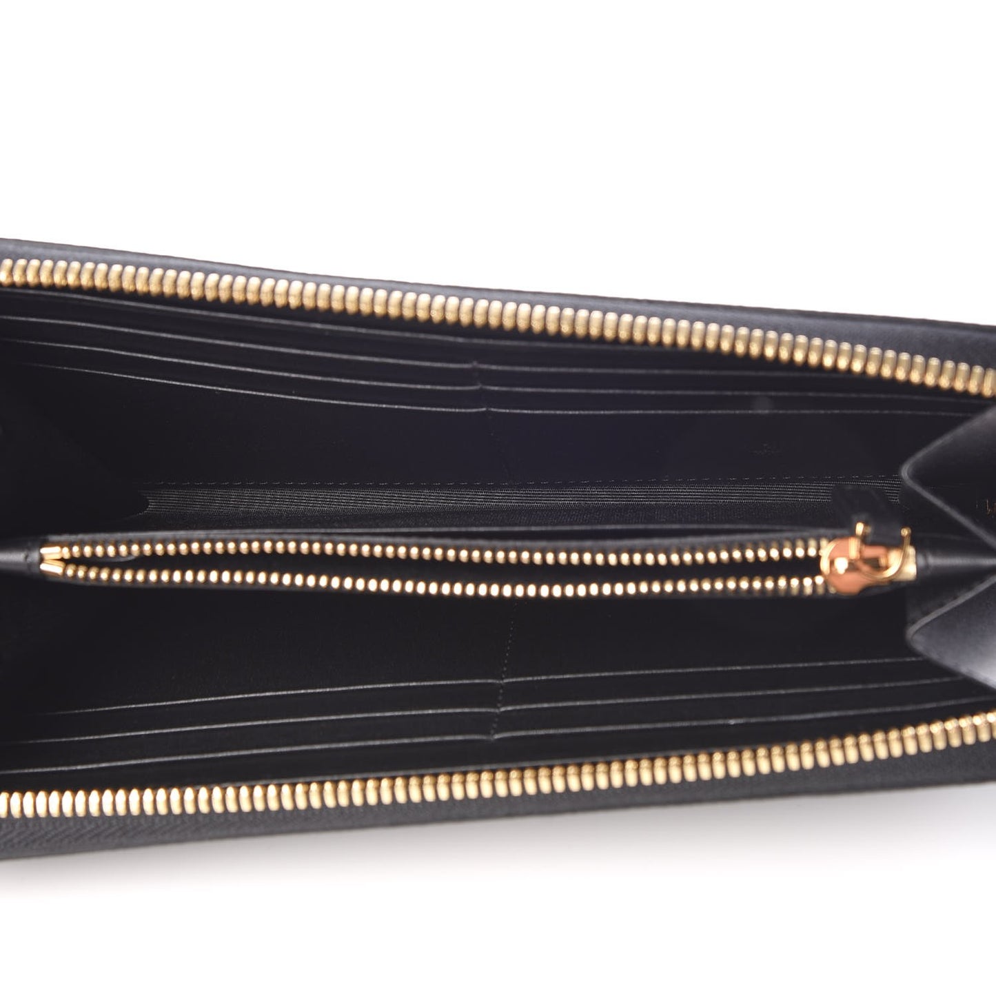 Calfskin Fontanellas Park Avenue Milla Zip Around Wallet Black