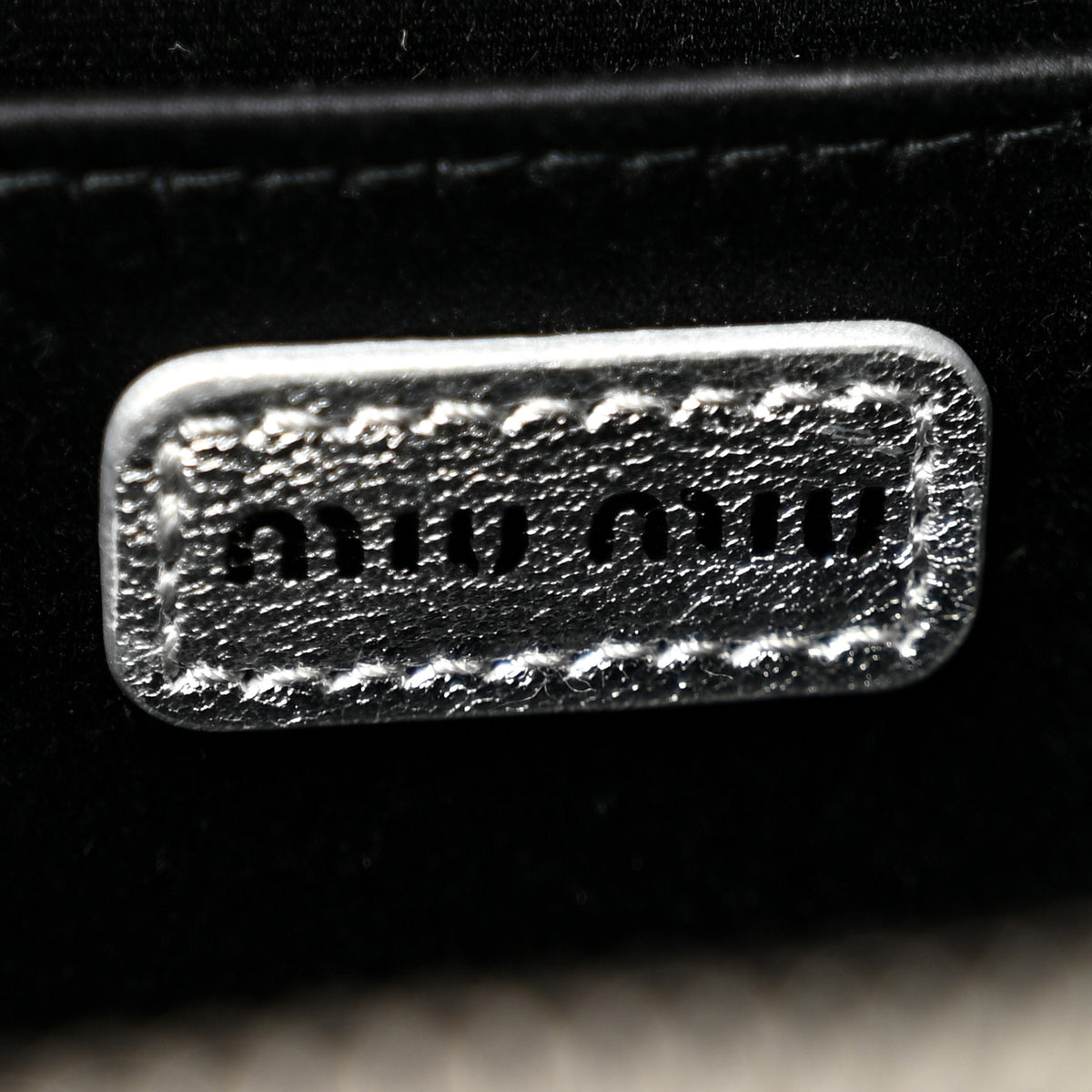 Miu Miu Metallic  Nappa Matelasse Micro Vanity Case Silver 7 of 13
