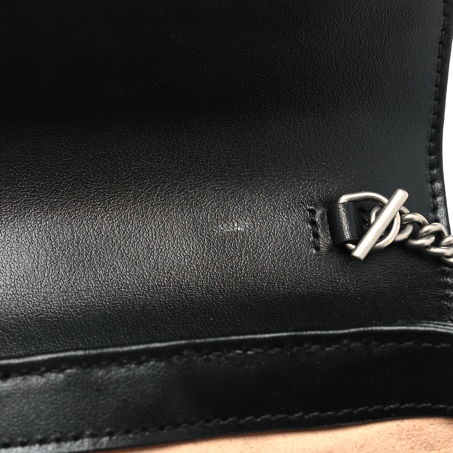 Calfskin Matelasse Aria Super Mini GG Marmont Shoulder Bag Black
