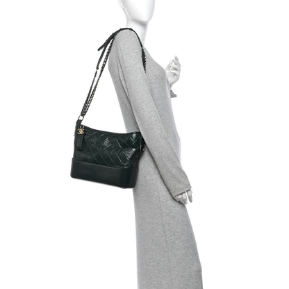 Chanel Aged Calfskin Quilted Medium Gabrielle Hobo Green 3 of 25