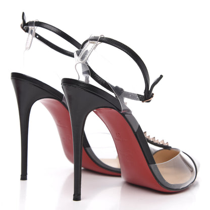 Christian Louboutin Kid PVC Nosy Spikes 100 Pumps 37 Black 4 of 9