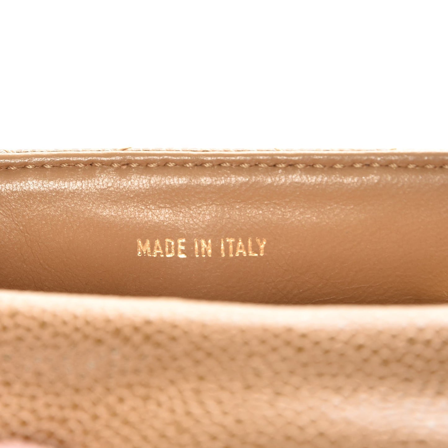 Caviar Quilted Handbag Dark Beige