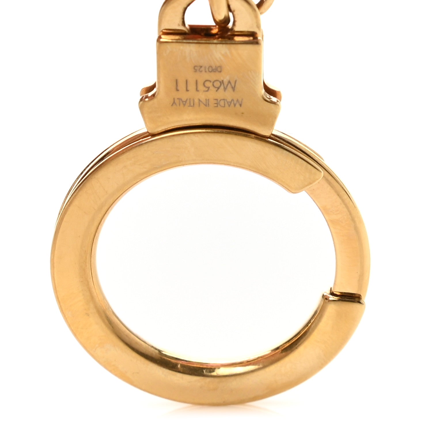 Louis Vuitton Brass Enamel Fleur De Monogram Bag Charm Chain Gold 4 of 4