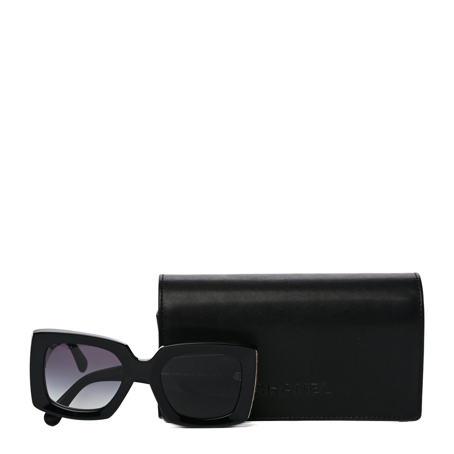 Acetate Rectangle Sunglasses 5435 Black