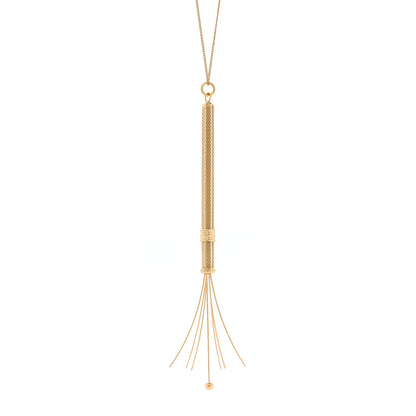 Saint Laurent Brass Long Stirrer Pendant Necklace Gold 4 of 7