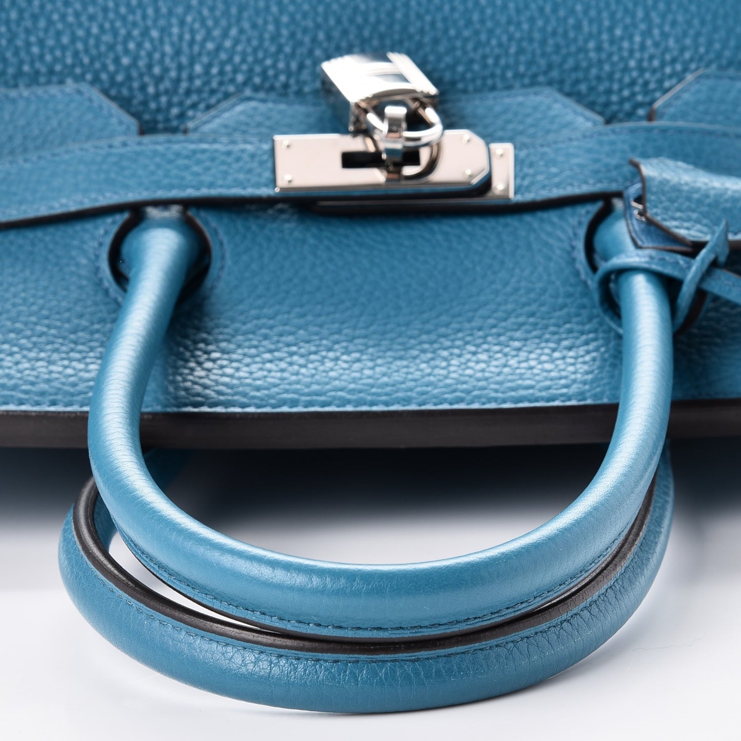 Taurillon Clemence Birkin 35 Bleu Izmir