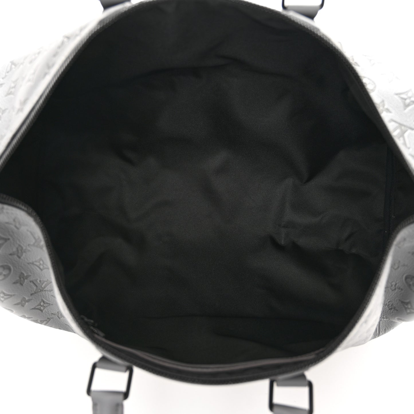 Calfskin Monogram Shadow Keepall Bandouliere 50 Anthracite Gray