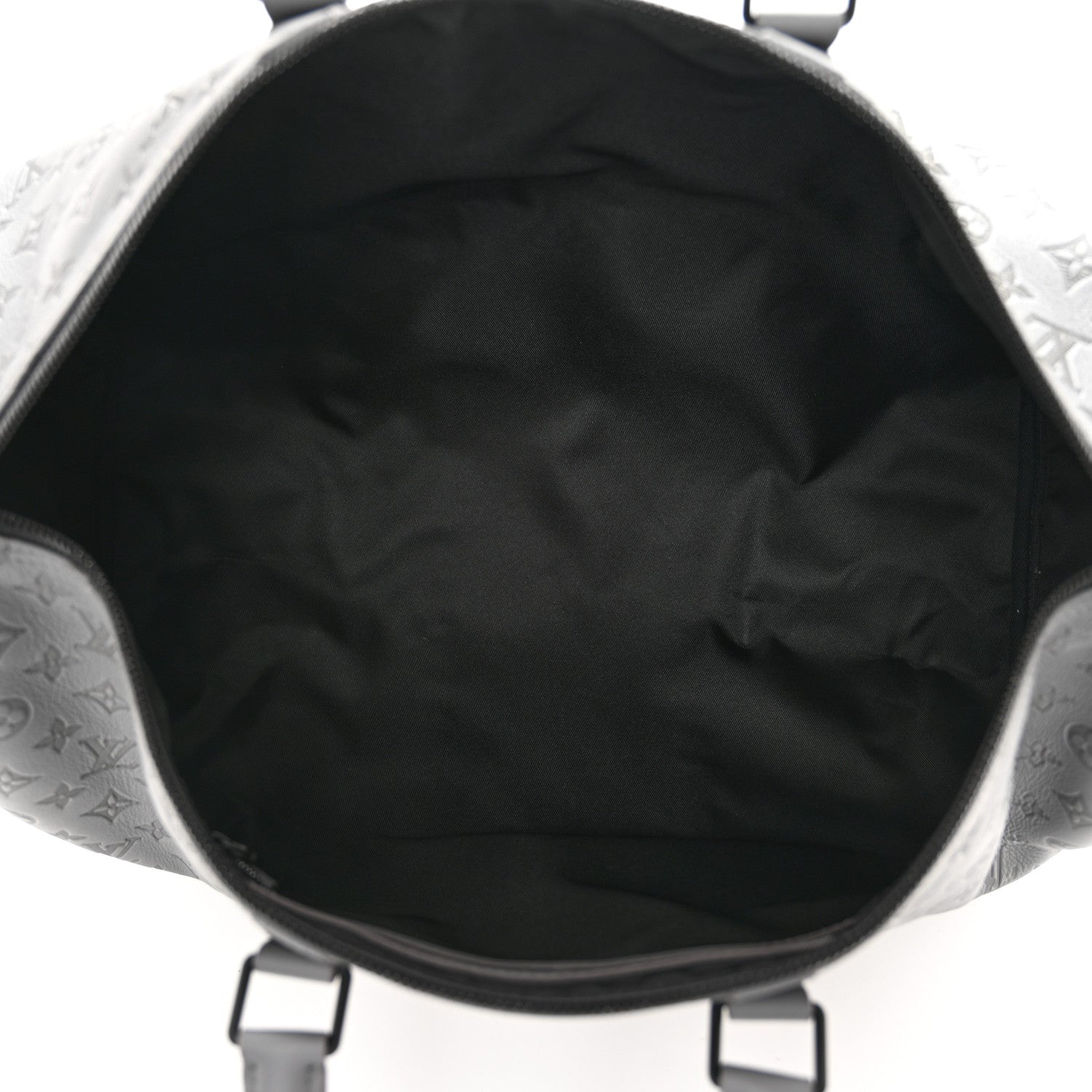 Louis Vuitton Calfskin Monogram Shadow Keepall Bandouliere 50 Anthracite Gray 5 of 8