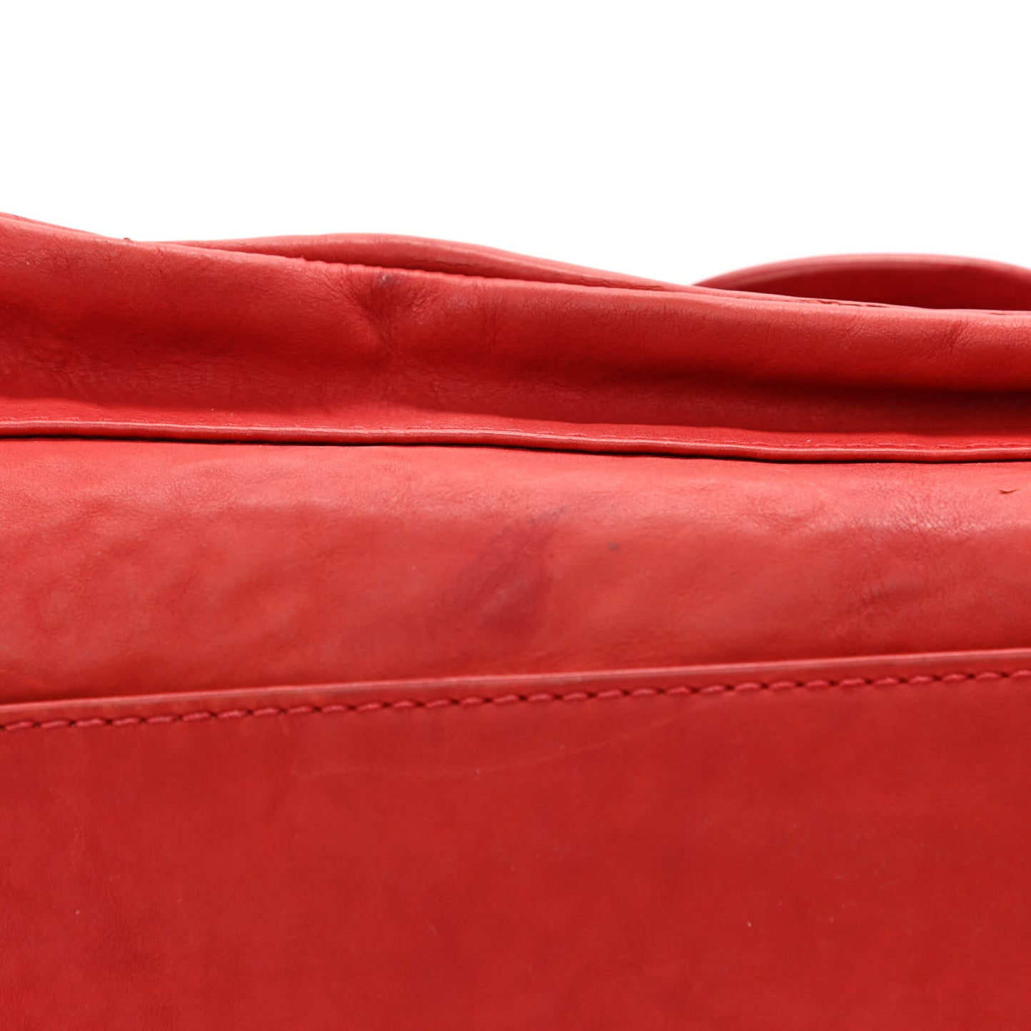 Ultra Soft Suede Calfskin Natural Beauty Flap Bag Red