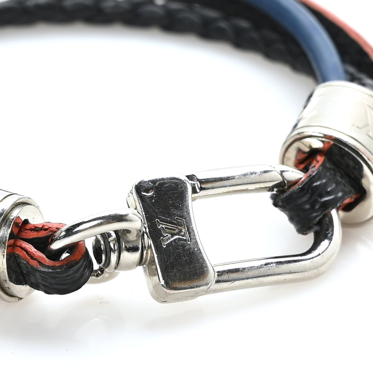 Louis Vuitton Damier Graphite LV Treble Bracelet 19 Navy 4 of 5