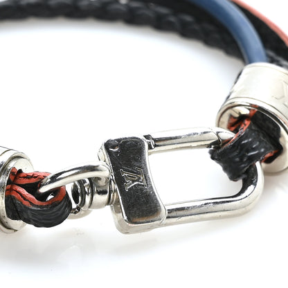 Louis Vuitton Damier Graphite LV Treble Bracelet 19 Navy 4 of 5