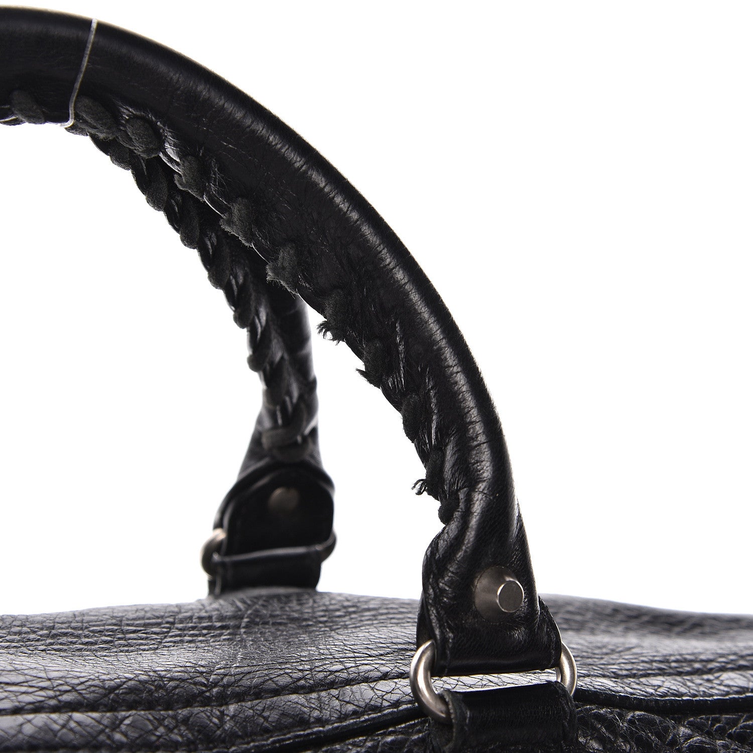 Balenciaga Agneau Classic Hardware S Squash Boston Black 475697