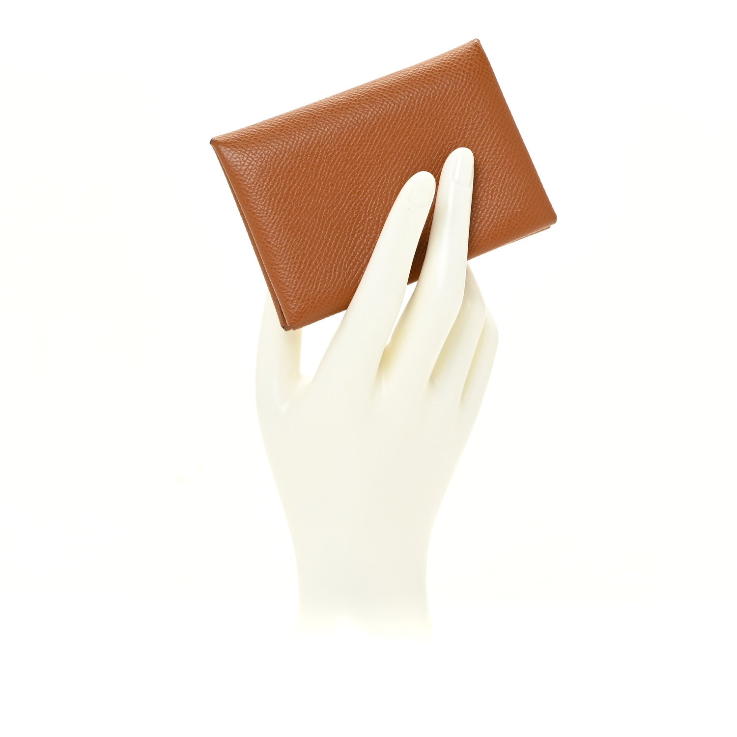 Hermes Epsom Calvi Duo Card Case Gold 2 of 11