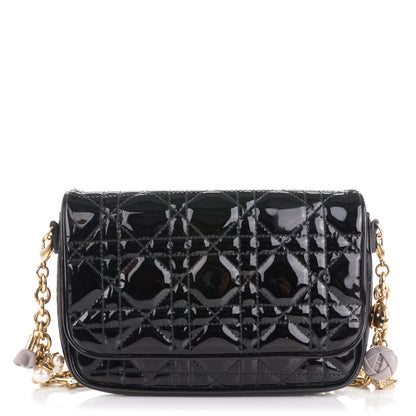 Christian Dior Patent Cannage Lady Dior Charms Pochette Black 1 of 10