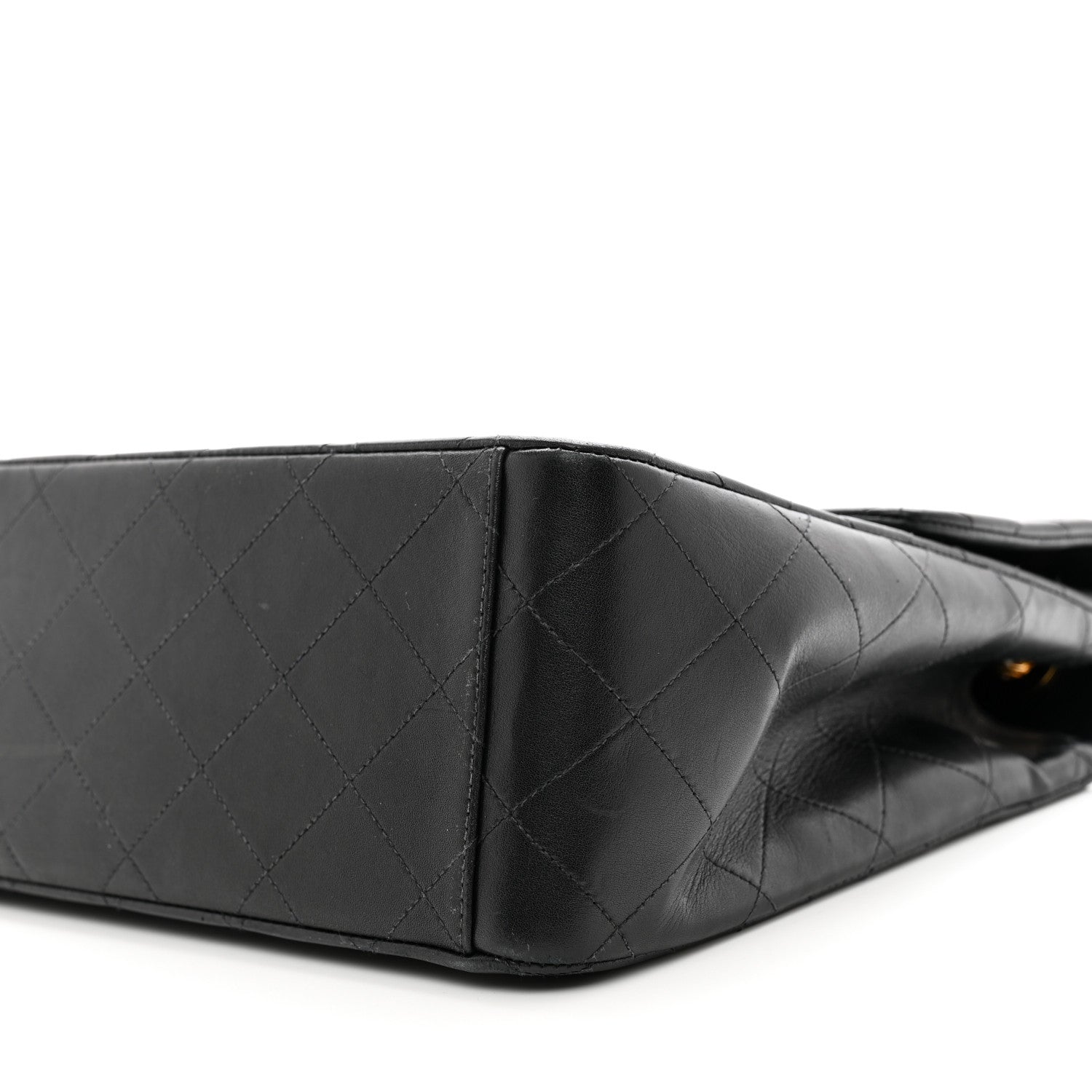 Chanel Lambskin Quilted XL Jumbo Single Flap Black 10 of 11