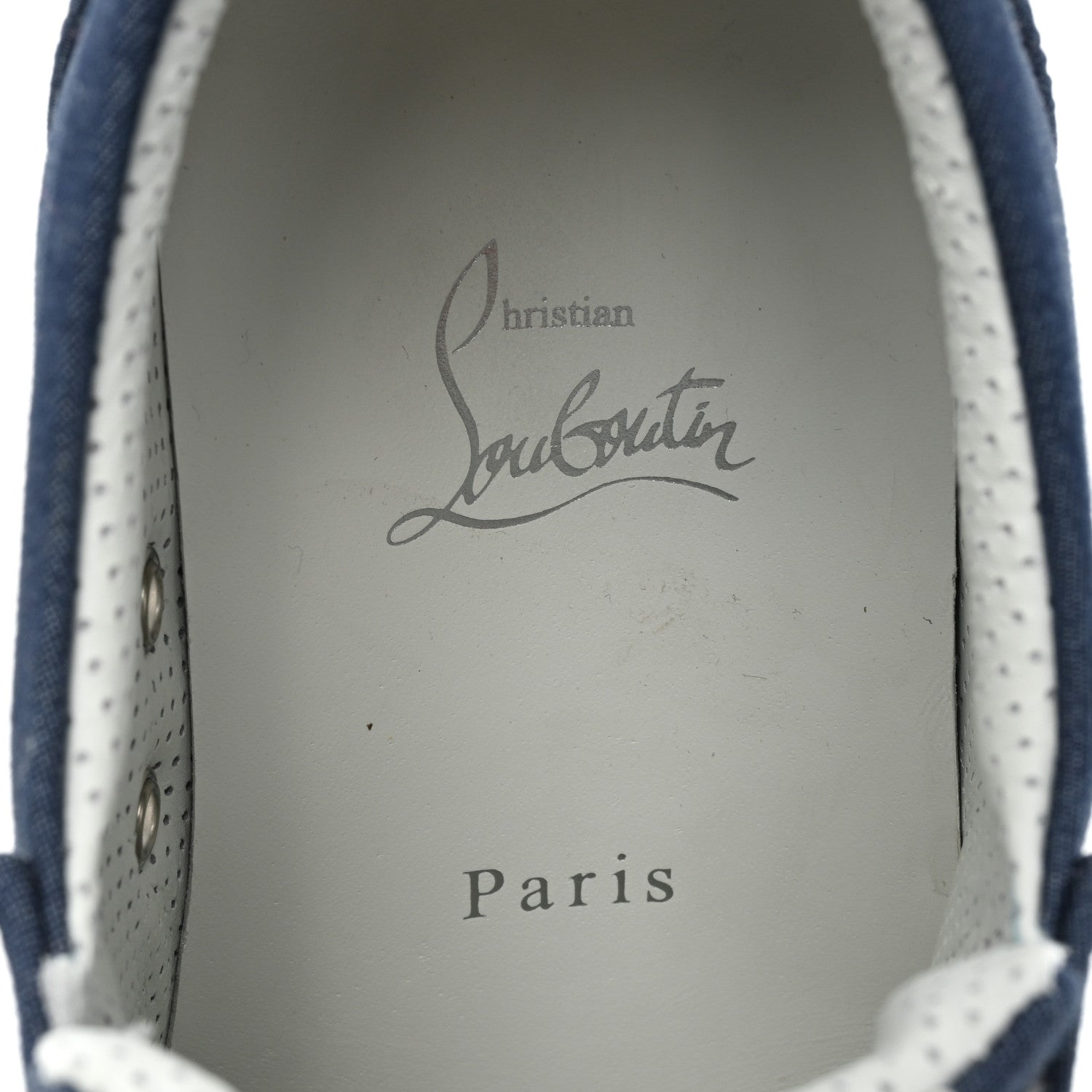 Christian Louboutin Denim Mens Fique A Vontade Sneakers 39 Blue 7 of 9
