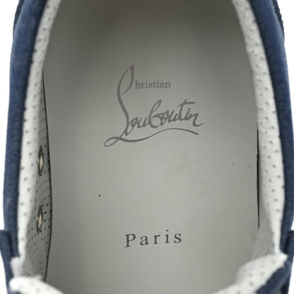 Christian Louboutin Denim Mens Fique A Vontade Sneakers 39 Blue 7 of 9