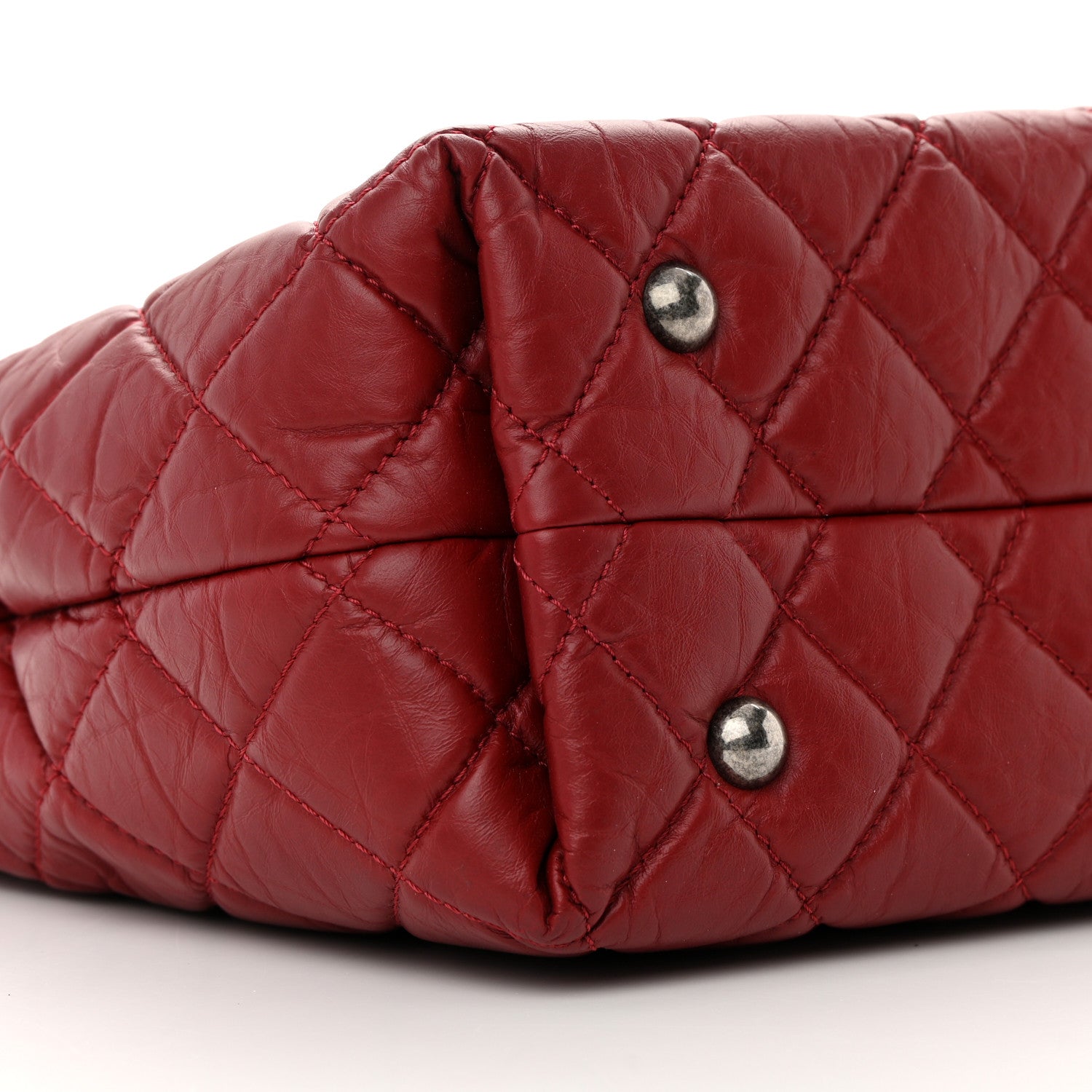 Chanel Aged Calfskin Quilted Reissue 2.55 Tote Red 10 of 16