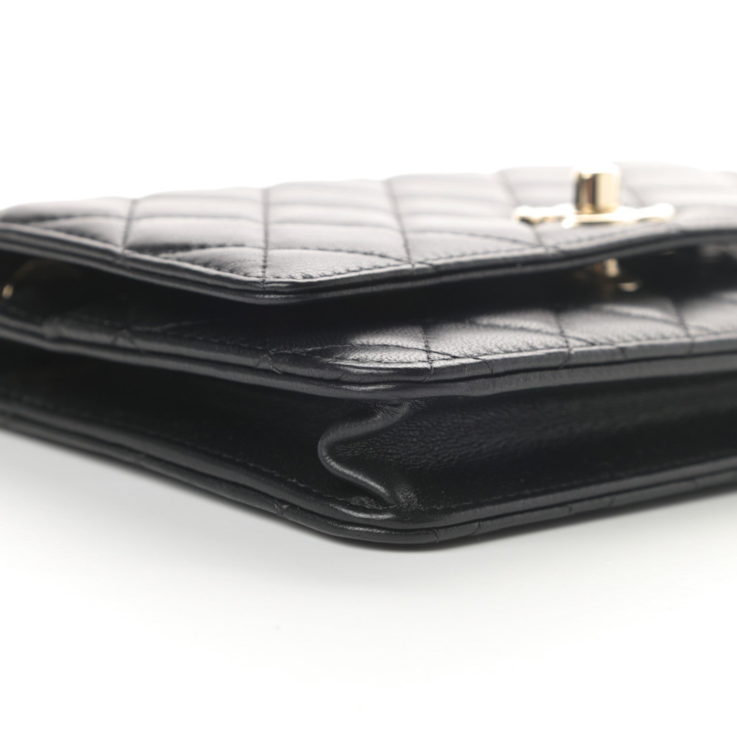 Chanel Lambskin Quilted Trendy CC Wallet On Chain WOC Black 10 of 15