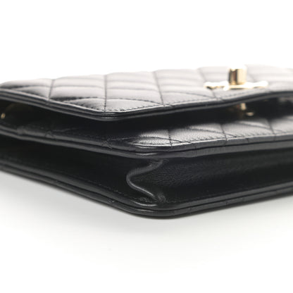 Chanel Lambskin Quilted Trendy CC Wallet On Chain WOC Black 10 of 15