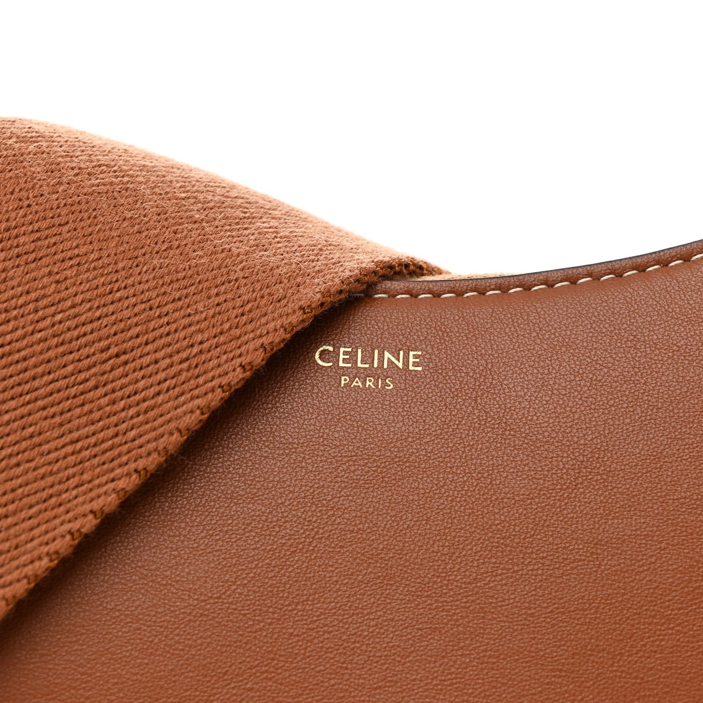 Smooth Calfskin Medium Strap Ava Shoulder Bag Tan
