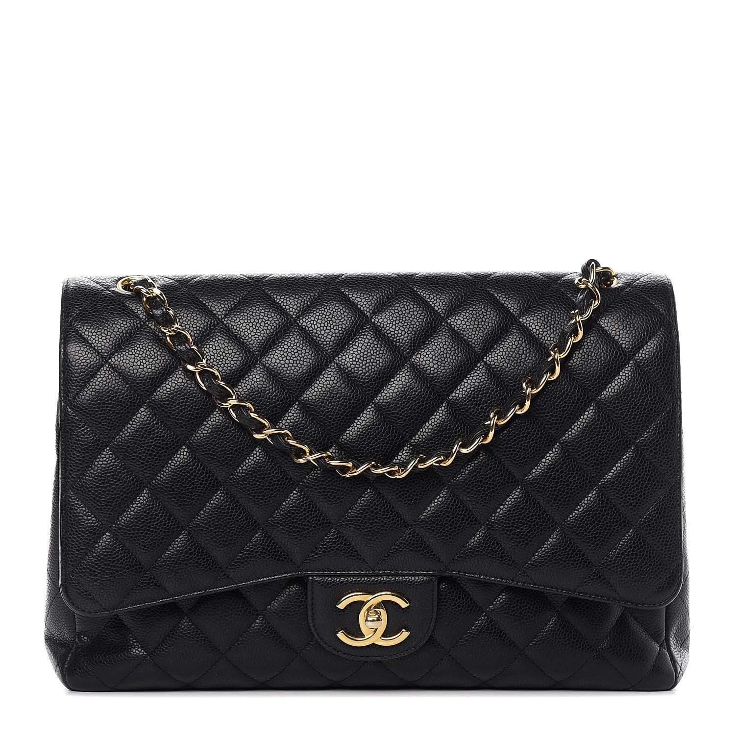 Chanel Caviar Quilted Maxi Double Flap Black 1 of 11